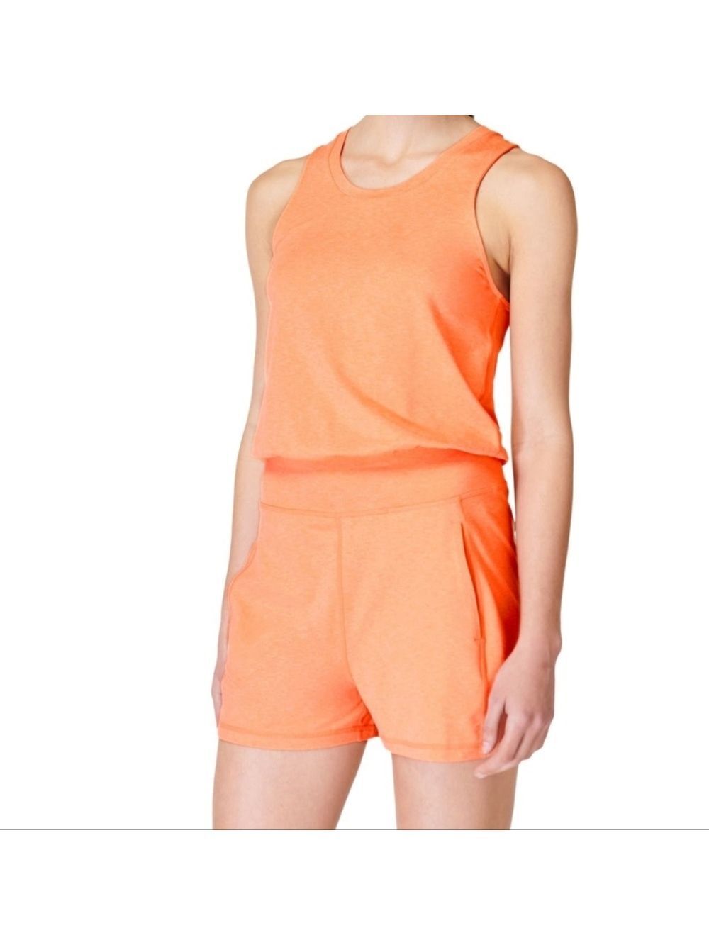 Sweaty Betty tangerine orange Gary romper size XL